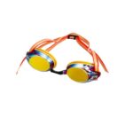 Maru Wedstrijdzwembril Pulse met Spiegelende Glazen Rood & Zwart