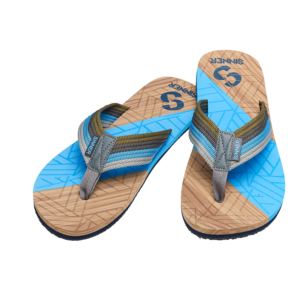 Sinner Manado Heren Slippers Blauw met Lichtbruin SIAC-597-50