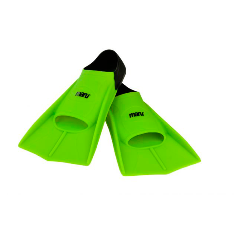 Maru Zwemflippers Kort Neon Lime & Zwart