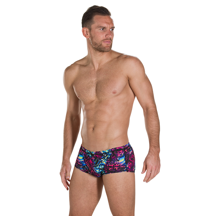 Speedo Brief Flipturns Ramen Iki Reversible 14cm Allover Zwart & Aqua Splash 811337D192