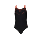 Arena Trick Swim Pro Back Meisjes Badpak Zwart/ Oranje AF004391-540