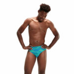 Speedo-Heren-Zwembroek-Allover-Brief-8cm-Blauw-&-Groen-81244115141-Aqua-Splash