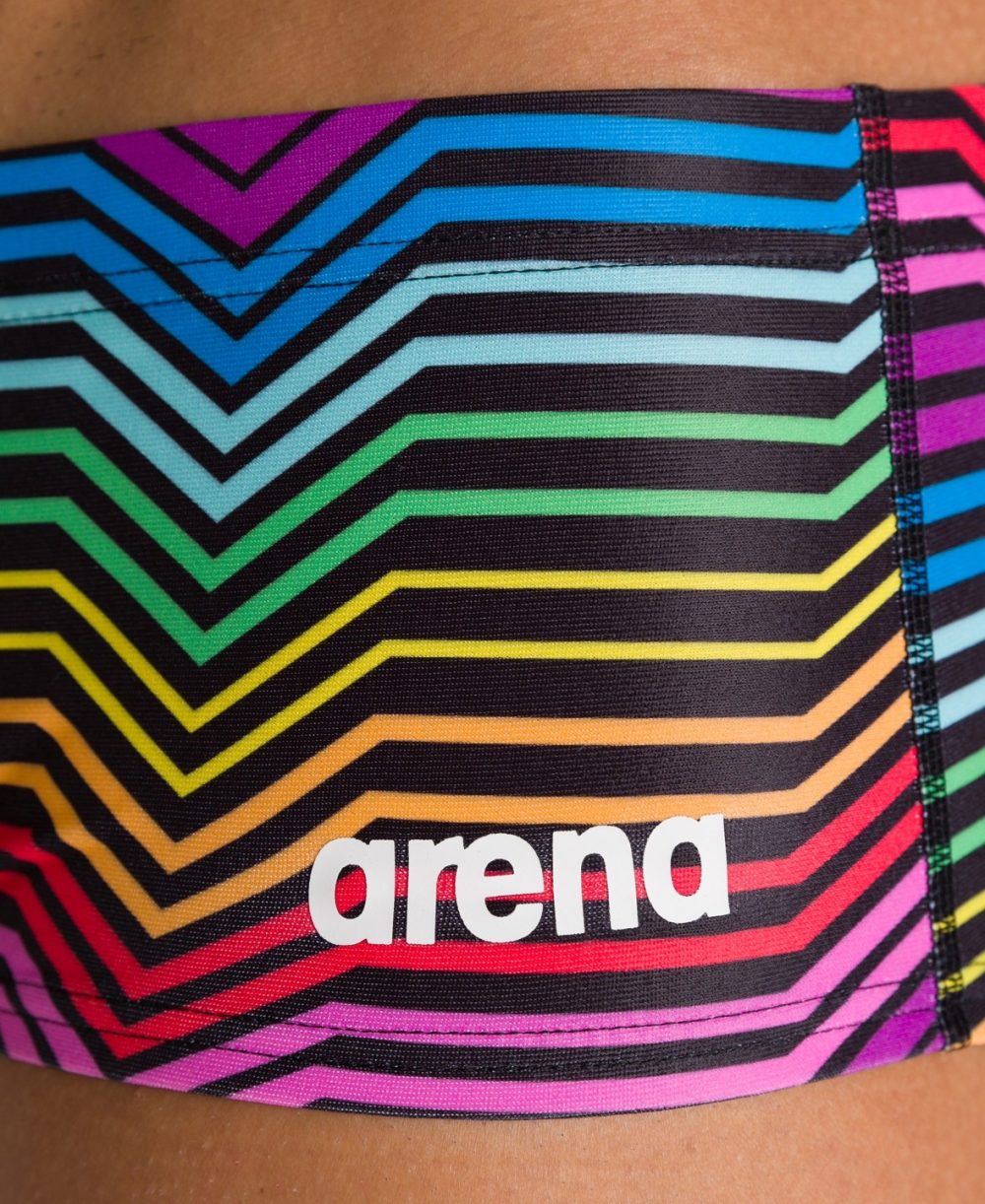 Arena Stripes Low Waist Heren Zwemshort Zwart & Multi AF002900-550 - Afbeelding 4