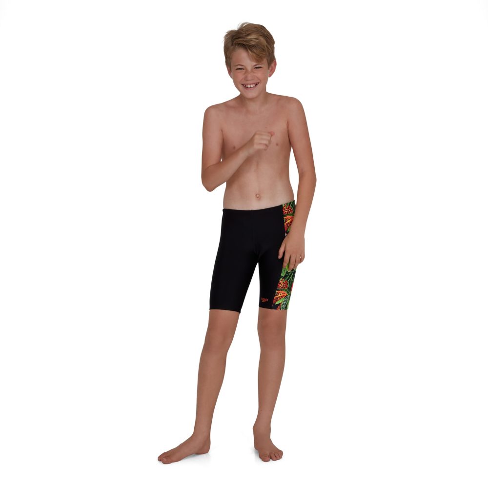 Speedo Panel Jammer Endurance10 JungleRoar Allover Zwart & Multi 809531D841 - Afbeelding 2