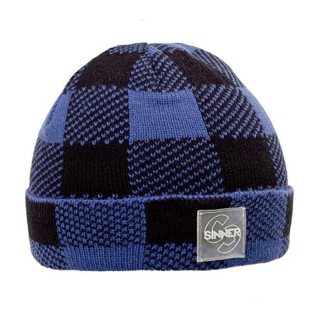 Sinner Unisex Jefferson Check Beanie Blauw/Zwart SIWE-175-50