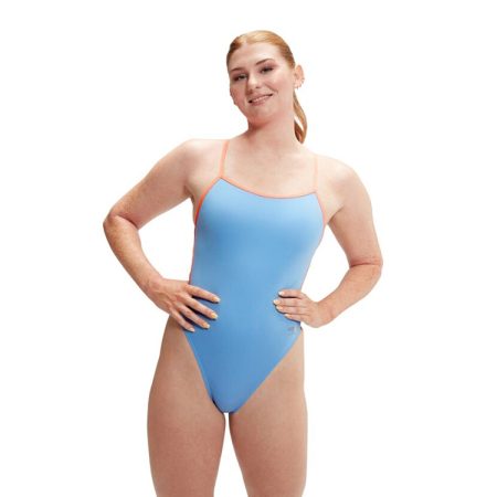 Speedo Solid VBack Badpak Blauw