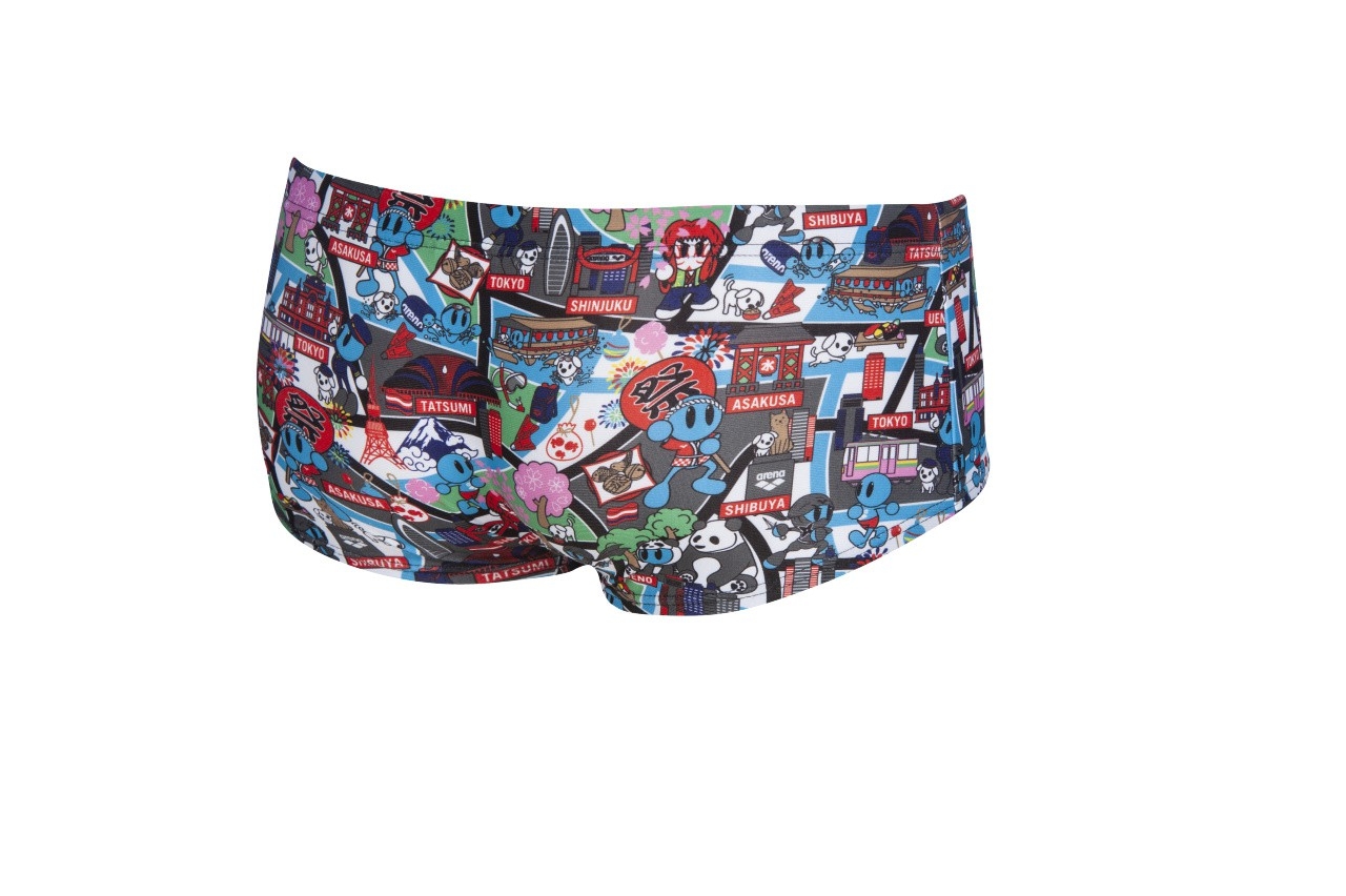 Arena Kun Map Low Waist Zwemshort Kort Heren Zwart & Multi AF002852-500-S - Afbeelding 3