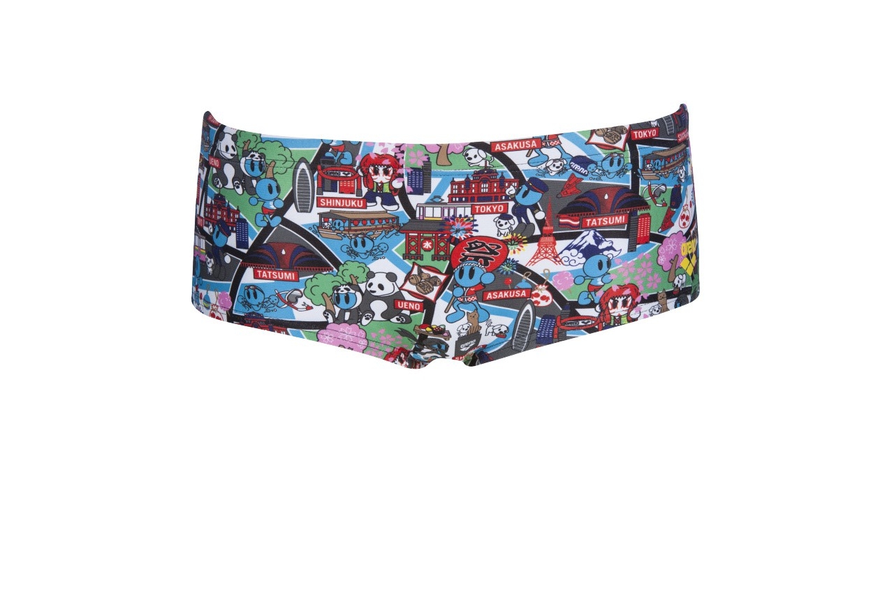 Arena Kun Map Low Waist Zwemshort Kort Heren Zwart & Multi AF002852-500-S - Afbeelding 2