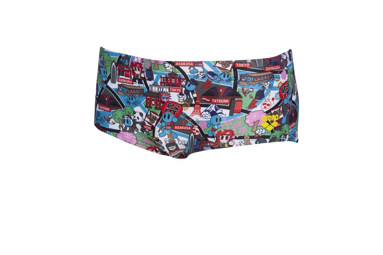 Arena Kun Map Low Waist Zwemshort Kort Heren Zwart & Multi AF002852-500