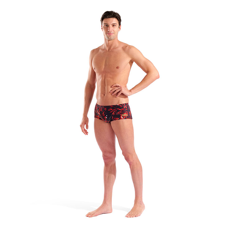 Arena Graphic Low Waist Heren Zwemshort Zwart & Multi - Afbeelding 2