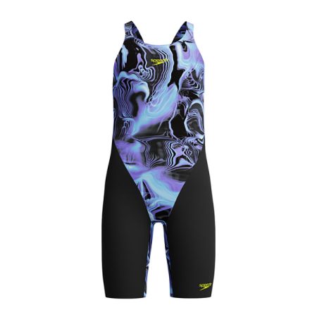 Speedo Fastskin Max Badpak met pijpjes meisjes Zwart & Multi