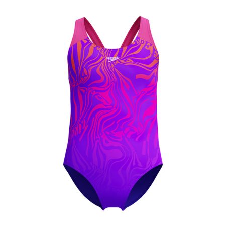 Speedo Meisjesbadpak Digital Allover Splashback Roze & Multi