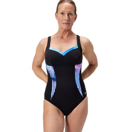 Speedo Badpak Zwart LunaLustre Printed Panel