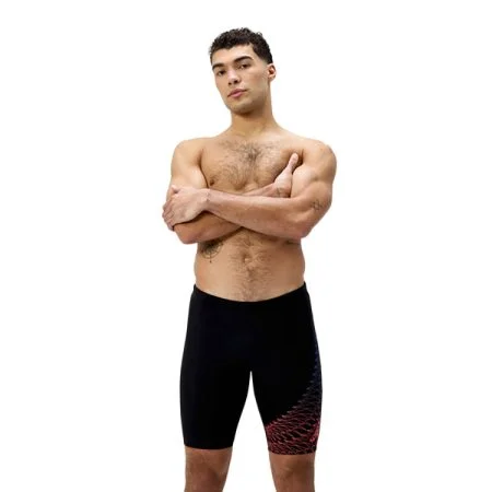 Speedo Medley Logo Heren Jammer Zwart & Neon Coral