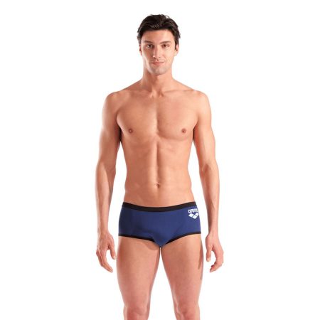 Arena Zwembroek Low Waist Big Logo Navy & Zwart