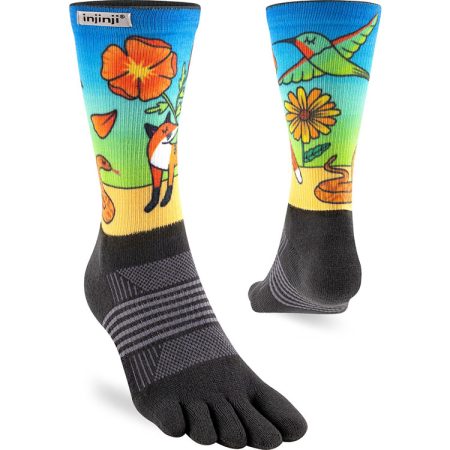 Injinji Original Performance Crew Artist Designed Damesteensokken Sunny San Diego Fox Limited Edition