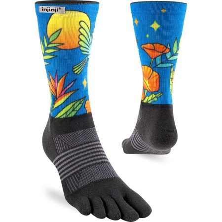 Injinji Original Performance Crew Artist Designed Damesteensokken Sunny San Diego Parrot Limited Edition