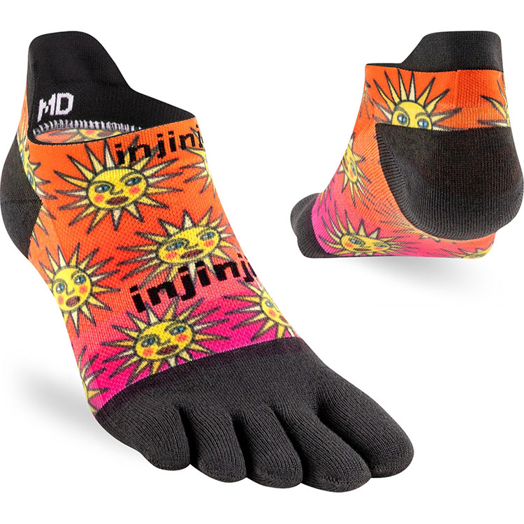 Injinji Original Performance No-Show Artist Designed Herenteensokken Sunny San Diego Sun Limited Edition