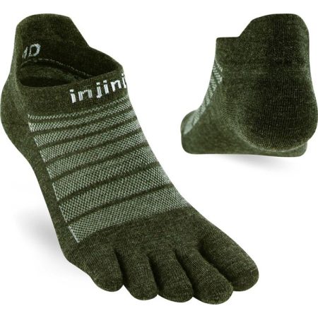 Injinji Run Lightweight No-Show Wool Forest Teensokken