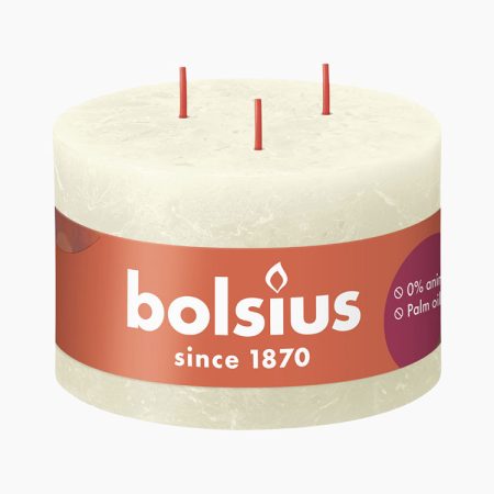 Bolsius Shine rustiekkaars 90-140 Soft Pearl