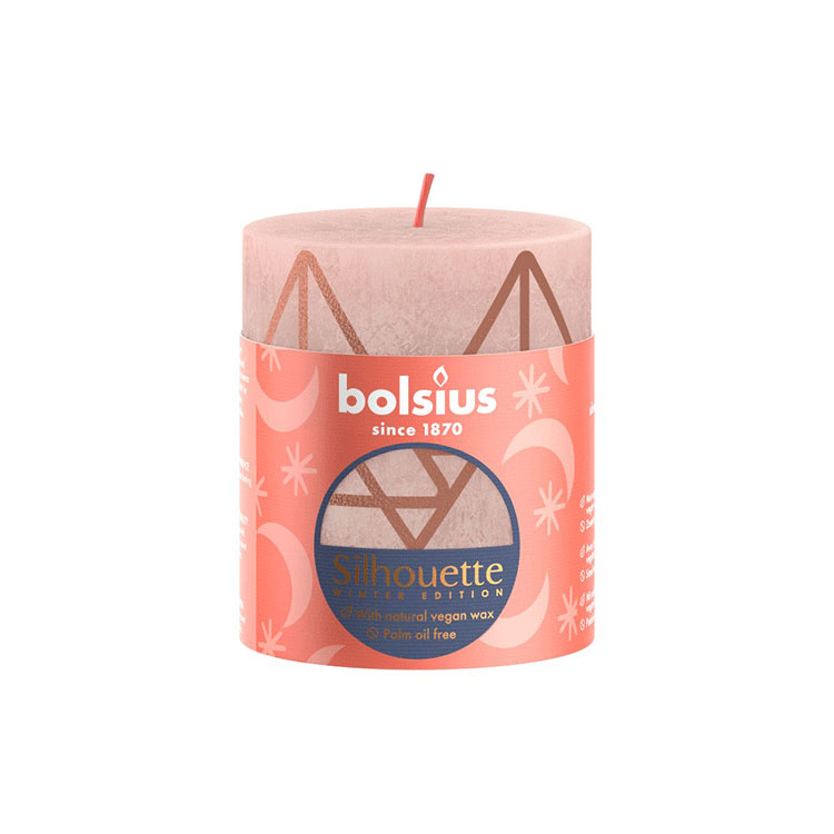 Bolsius Silhouette rustiekkaars 80-68 Misty Pink - Afbeelding 2