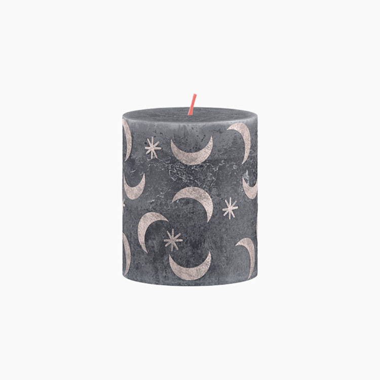 Bolsius Silhouette rustiekkaars 80 & 68 Slate Blue