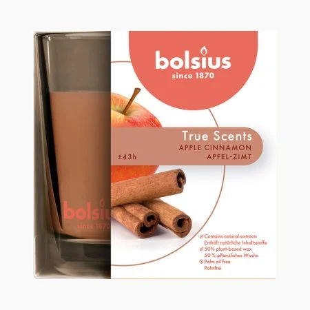 Bolsius True Scents geurglas 95/95 Apple Cinnamon