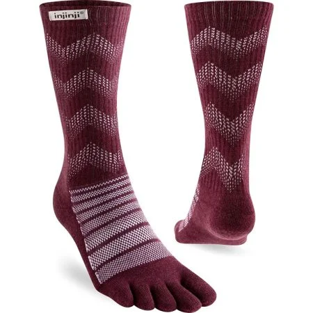 Injinji Outdoor Performance Crew Wool Garnet Teensokken IS223670-GAR