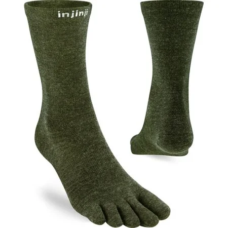 Injinji Perfromance Liner Crew Wool Forest Teensokken
