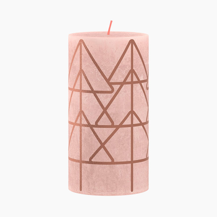 Bolsius Silhouette rustiekkaars 130-68 Misty Pink