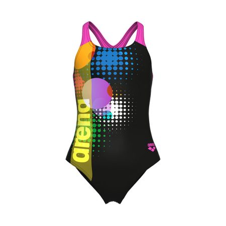 Arena Dots Swim Pro Back Meisjesbadpak Zwart & Multi